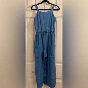 Bebe Blue Chambray Jumpsuit